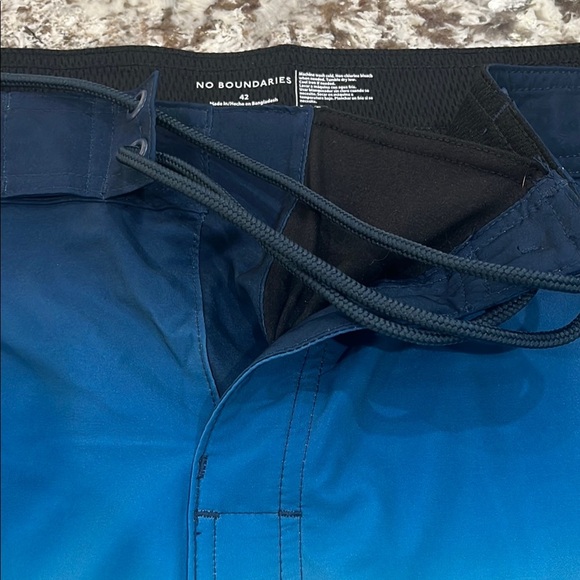 Men’s No Boundaries Blue and Yellow Board Shorts/Bath with Gradient Design, NWT. - Picture 5 of 11